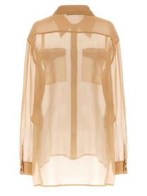 Alberta Ferretti Chiffon Shirt Beige