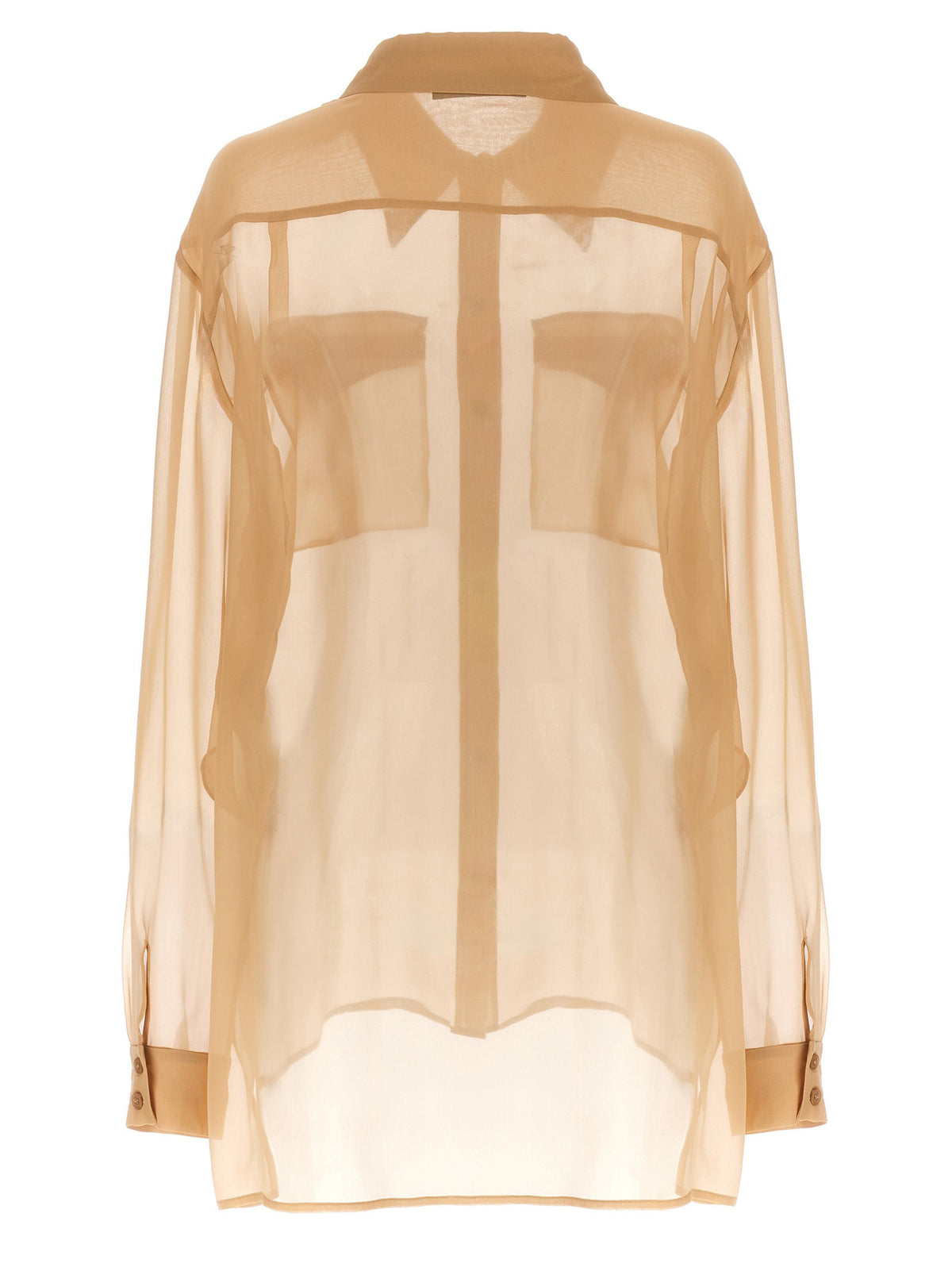 Alberta Ferretti Chiffon Shirt Beige, view 2