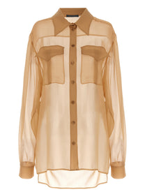 Alberta Ferretti Chiffon Shirt Beige