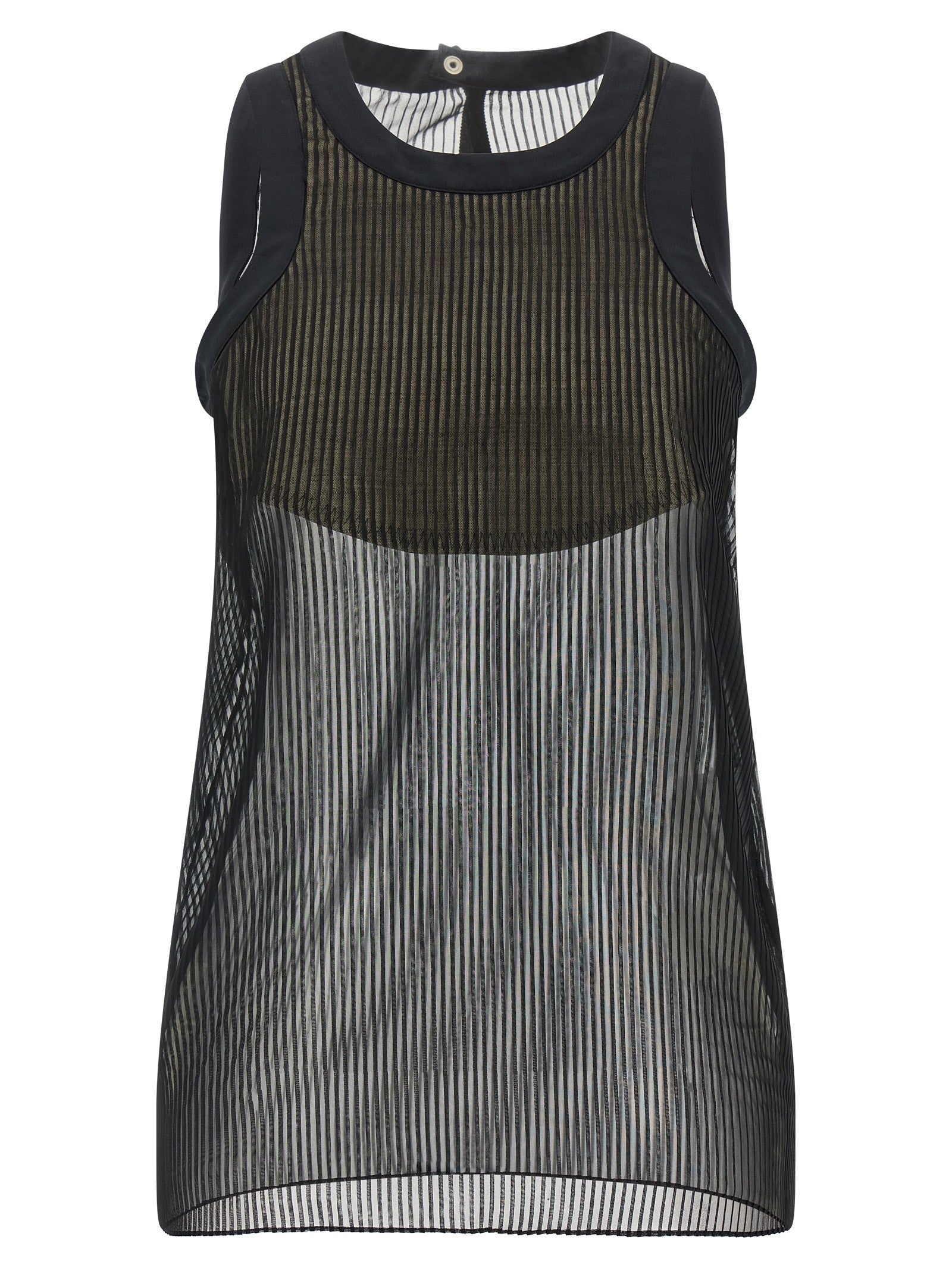 Sacai Chiffon Top Black