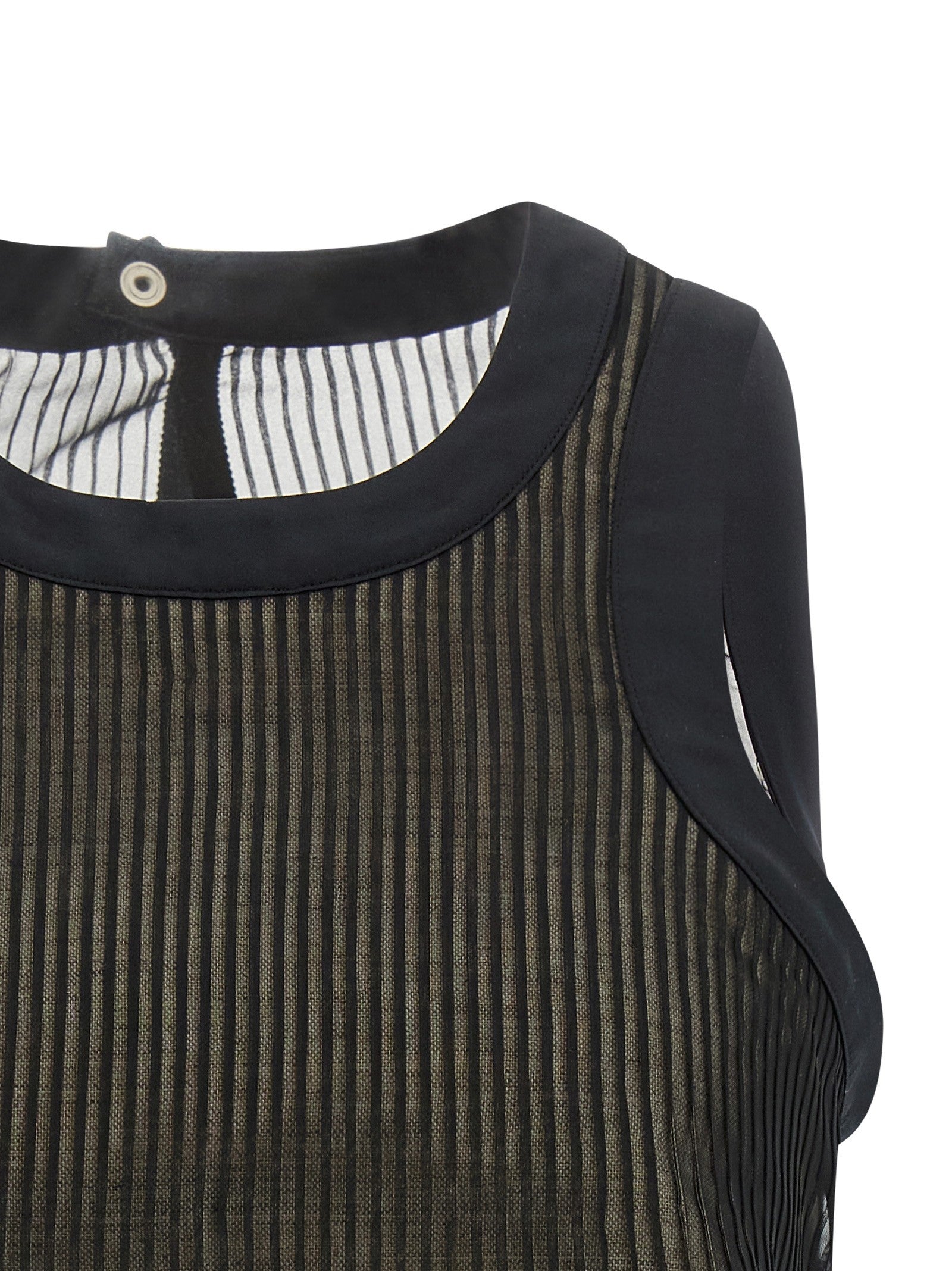 Sacai Chiffon Top Black