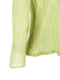 ISSEY MIYAKE Chiffon Twist Cardigan Green
