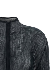 ISSEY MIYAKE Chiffon Twist Cardigan Blue, view 3
