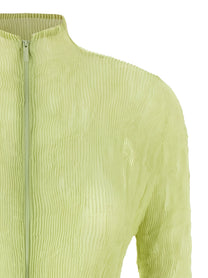 ISSEY MIYAKE Chiffon Twist Cardigan Green