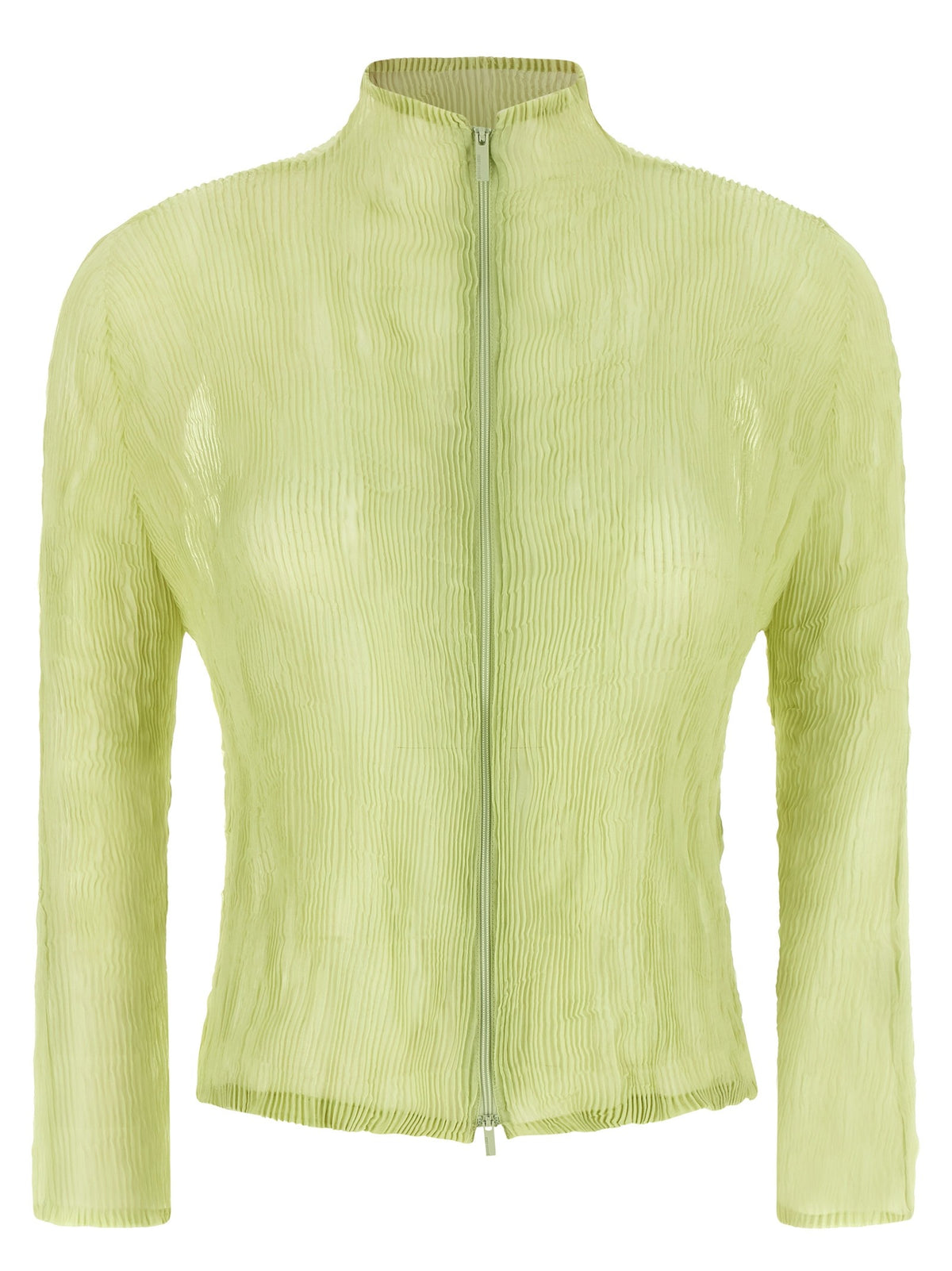 ISSEY MIYAKE Chiffon Twist Cardigan Green