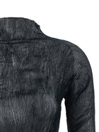 ISSEY MIYAKE Chiffon Twist Sweater Black, view 3