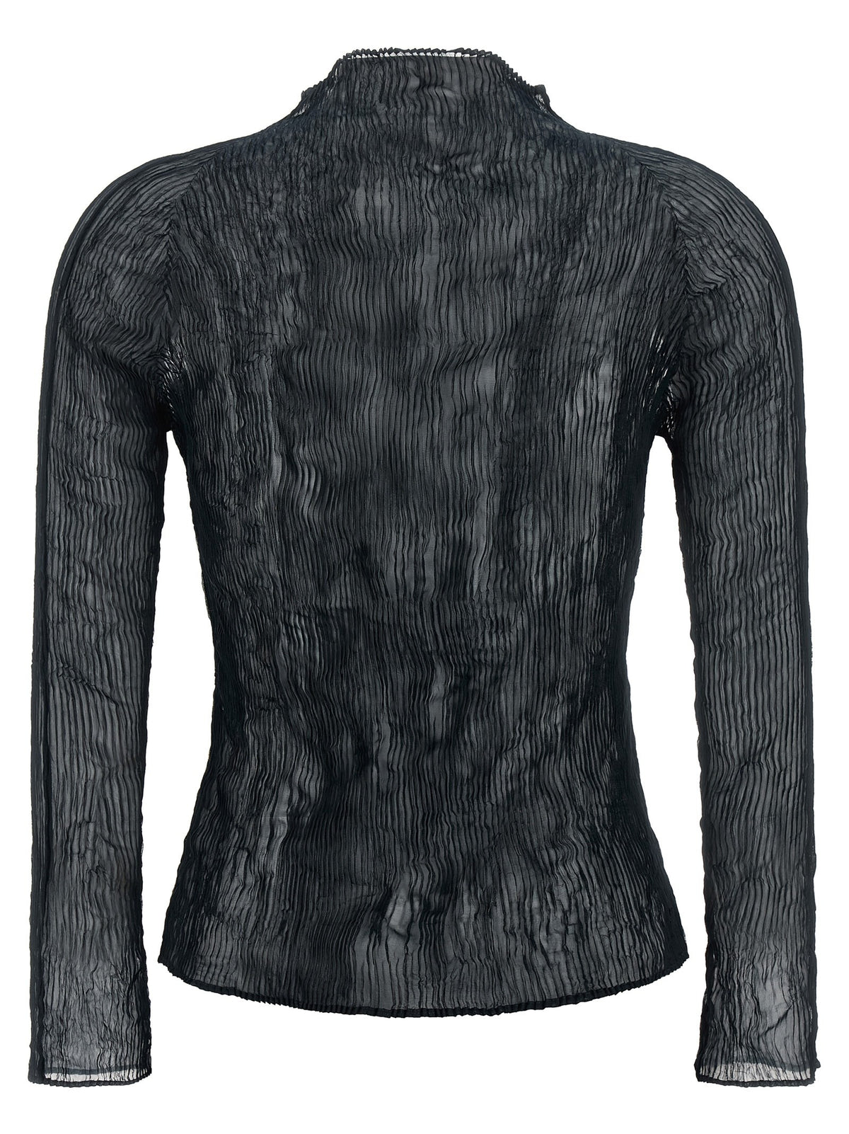 ISSEY MIYAKE Chiffon Twist Sweater Black, view 2