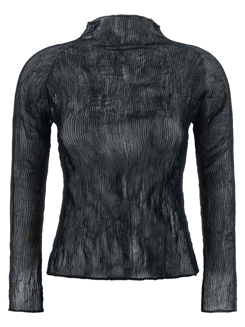 ISSEY MIYAKE Chiffon Twist Sweater Black