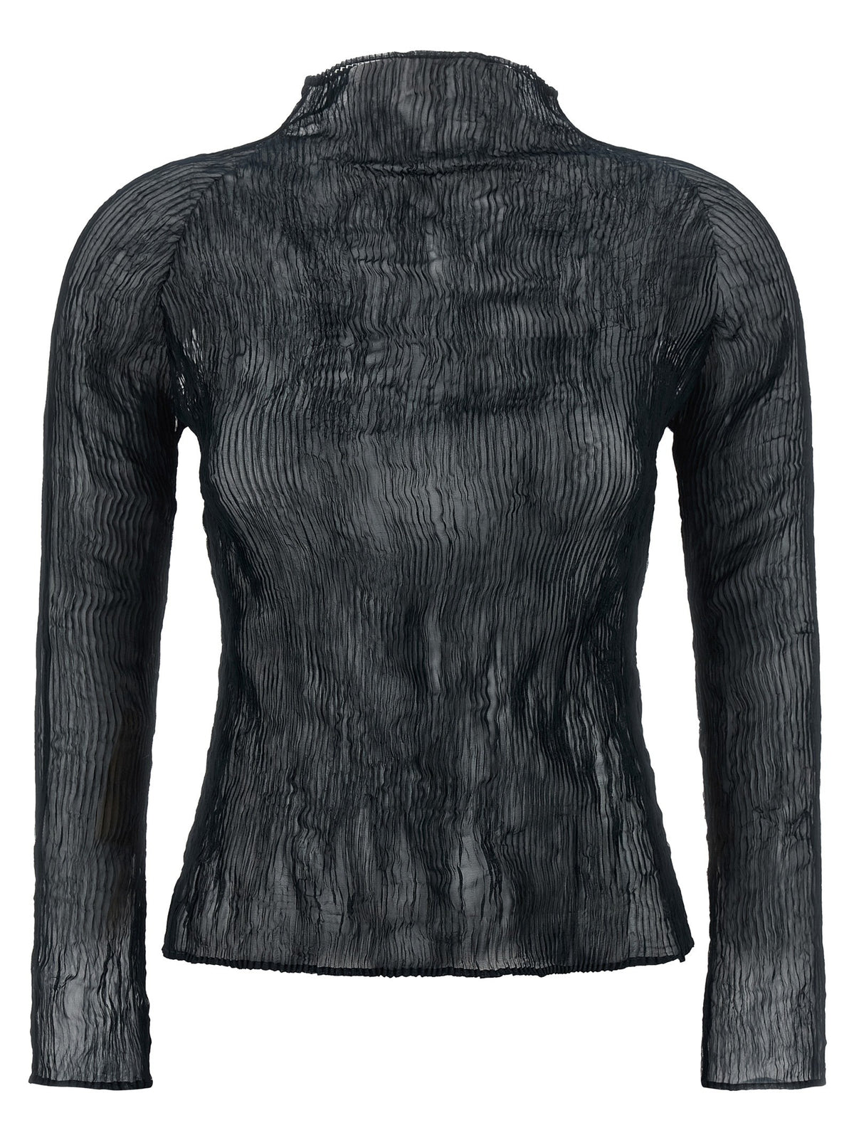 ISSEY MIYAKE Chiffon Twist Sweater Black