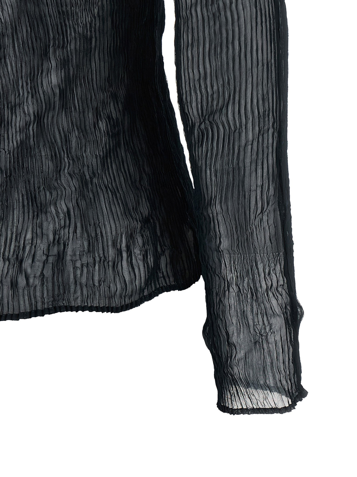 ISSEY MIYAKE Chiffon Twist Sweater Black, view 4