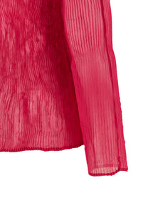 ISSEY MIYAKE Chiffon Twist Top Pink