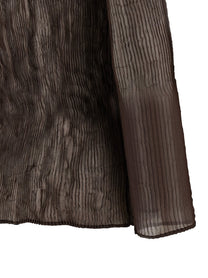 ISSEY MIYAKE Chiffon Twist Top Brown