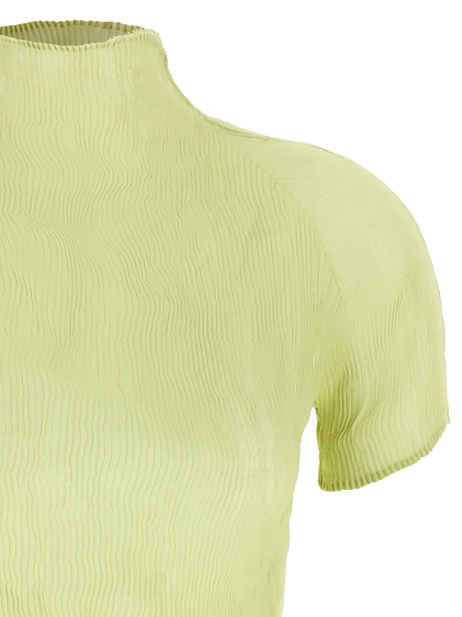 ISSEY MIYAKE Chiffon Twist Top Green