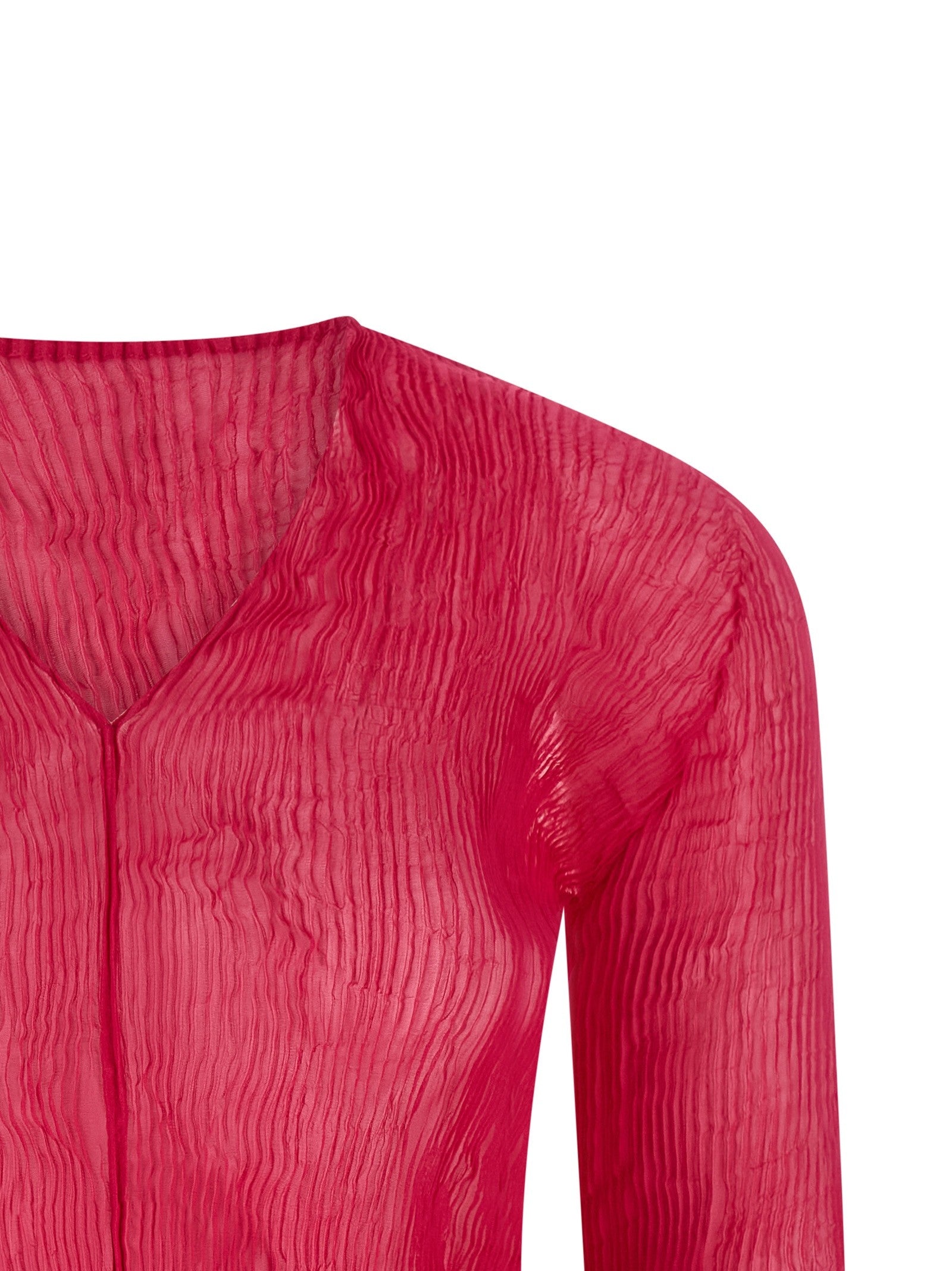 ISSEY MIYAKE Chiffon Twist Top Pink