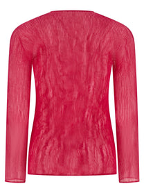 ISSEY MIYAKE Chiffon Twist Top Pink