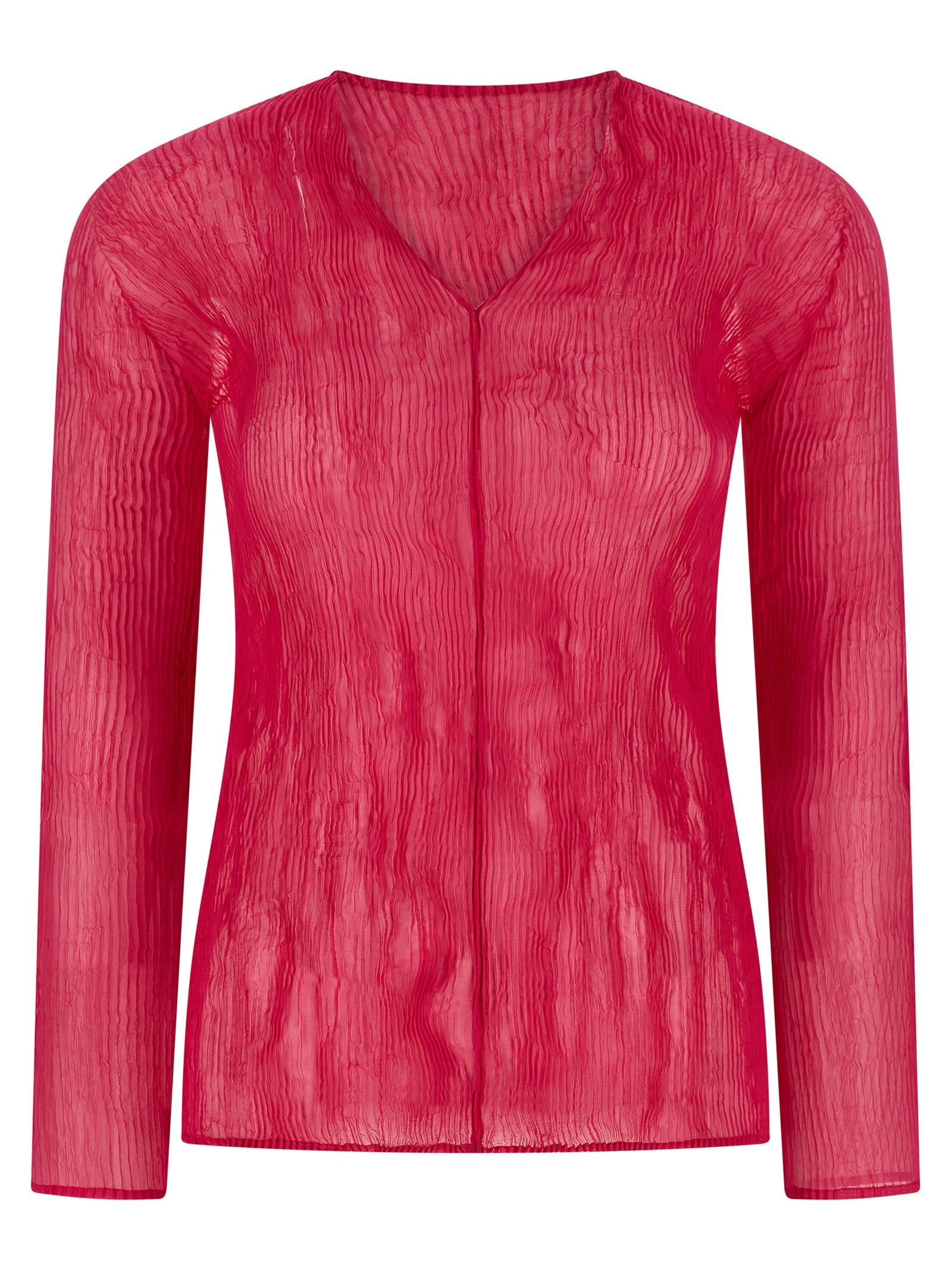 ISSEY MIYAKE Chiffon Twist Top Pink
