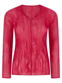 ISSEY MIYAKE Chiffon Twist Top Pink