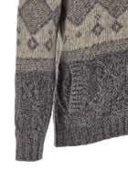 Brunello Cucinelli Chiné Yarn Cardigan Grey, view 4