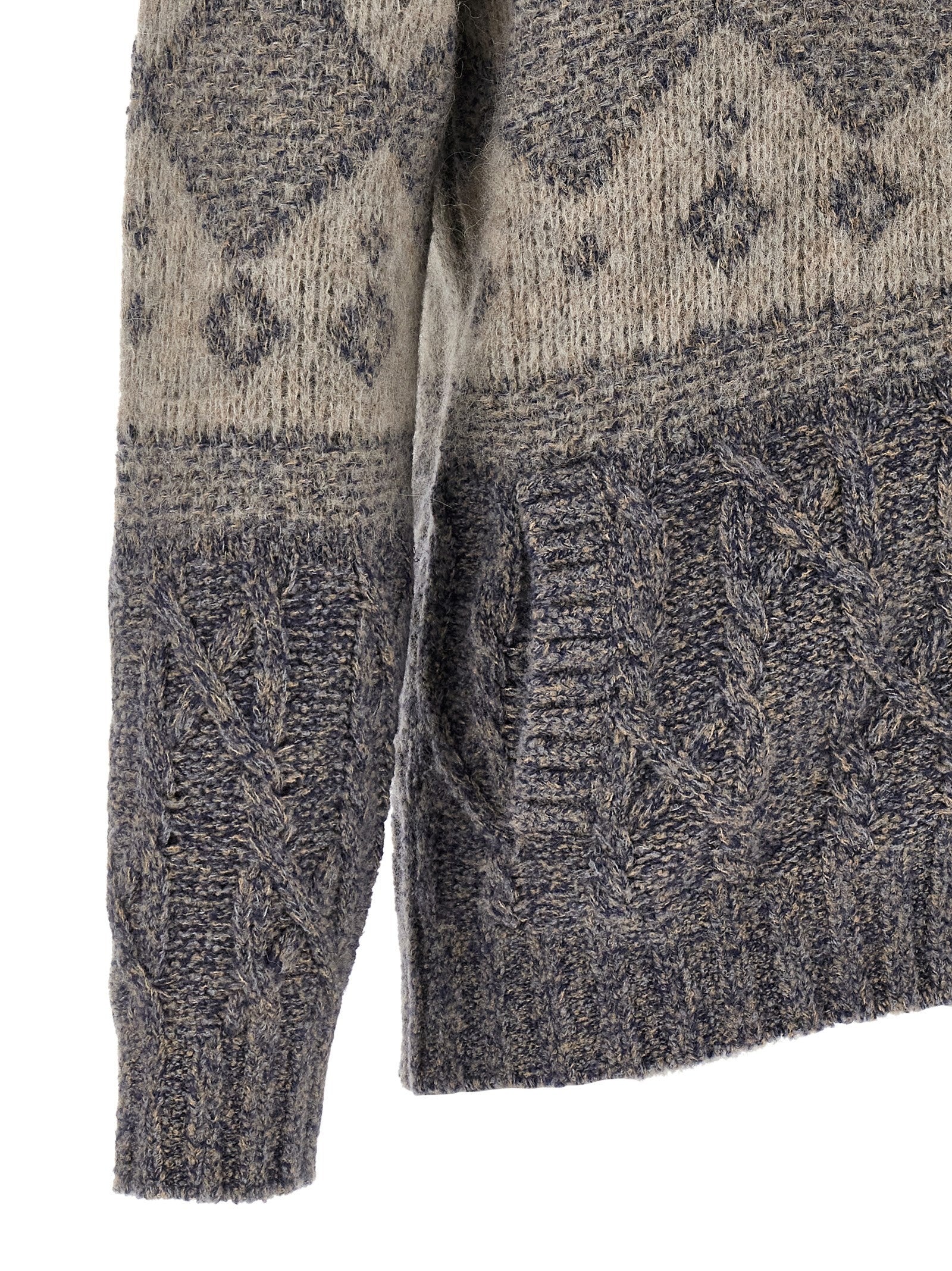Brunello Cucinelli Chiné Yarn Cardigan Grey