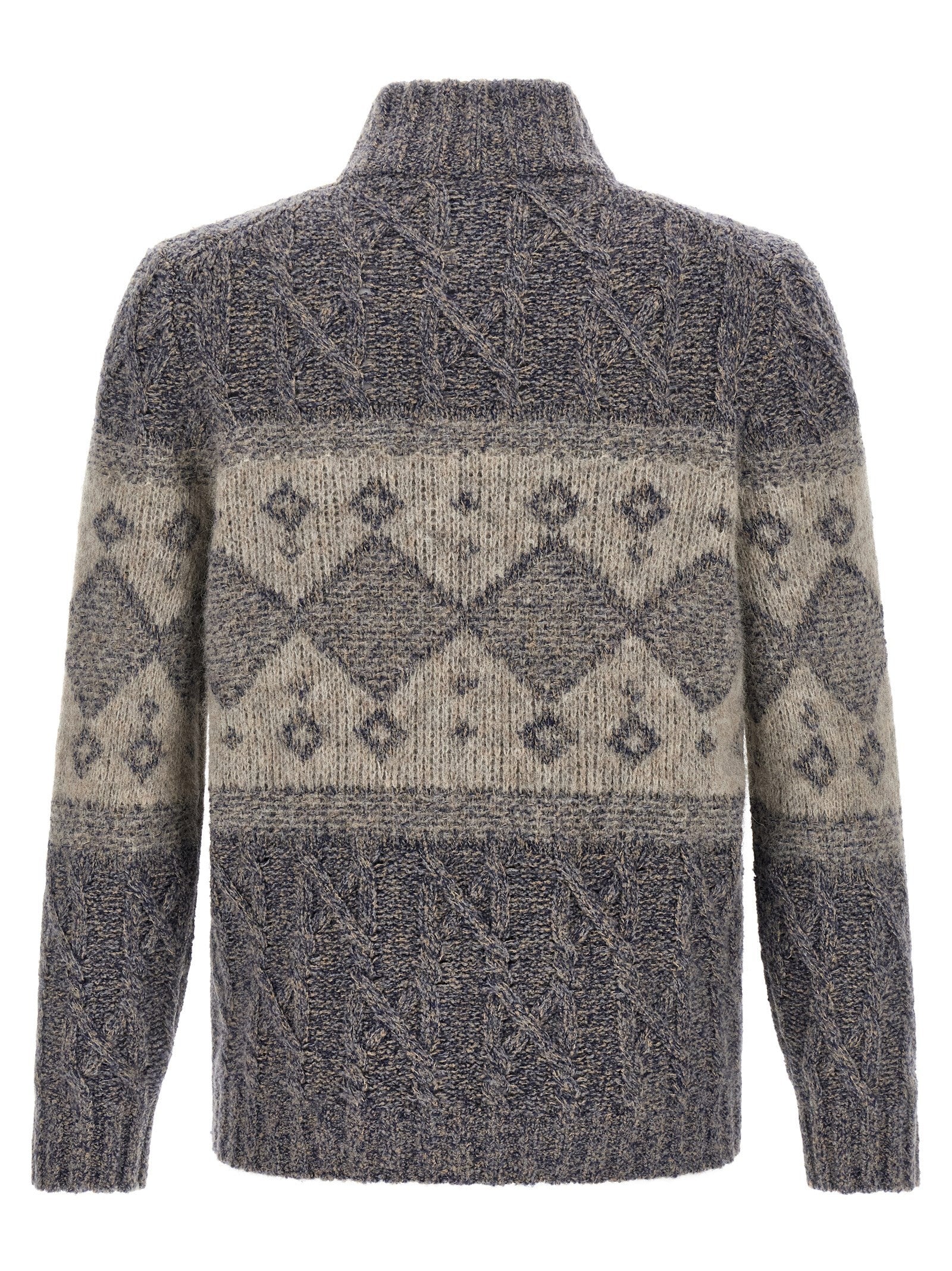 Brunello Cucinelli Chiné Yarn Cardigan Grey
