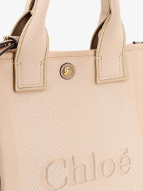 Chloé Women's Chloé Carry Canvas Crossbody Bag Beige