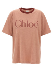 CHLOÉ - CHLOÉ - Logo print T-shirt - Women’s Tops