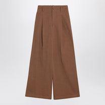 Chloé - Chloé Brown palazzo pants in cotton - Trousers