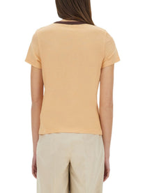 CHLOE’ - Chloe’ Cotton Jersey Logo T Shirt - Woman-&gt;Clothing-&gt;t-shirts