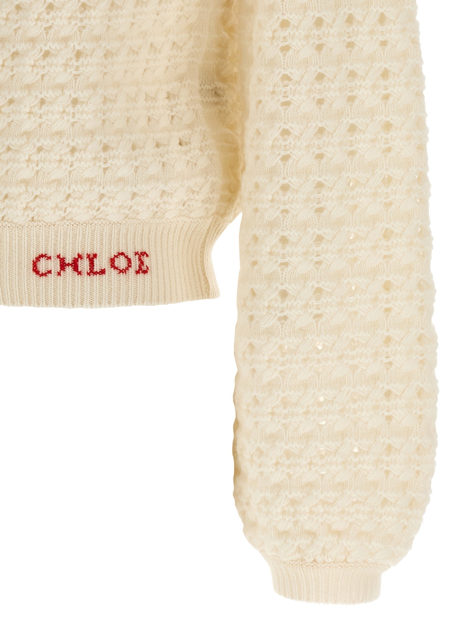 CHLOÉ - CHLOÉ - Jacquard logo cardigan - Women’s Knitwear