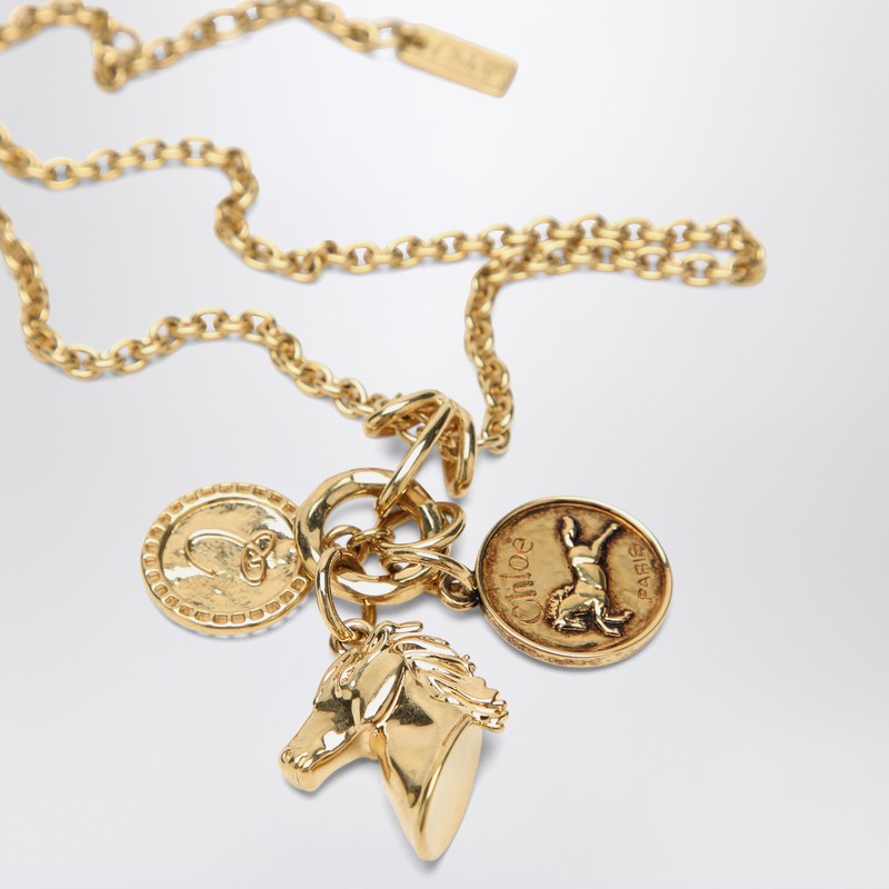 Chloé - Chloé Charm necklace in Vintage Gold brass - Jewellery