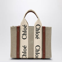 Chloé - Chloé Woody little bag in beige canvas - General