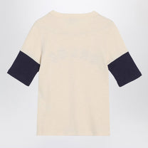 Chloé - Chloé Wool and cotton T-shirt with logo - Topwear
