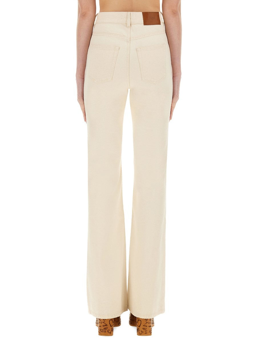 CHLOE’ - High Waist Flare Jeans - Home-&gt;Woman-&gt;Clothing-&gt;Jeans