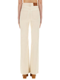 CHLOE’ - High Waist Flare Jeans - Home-&gt;Woman-&gt;Clothing-&gt;Jeans