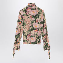 Chloé - Chloé Turtleneck jersey wool sweater with floral print - Shirts