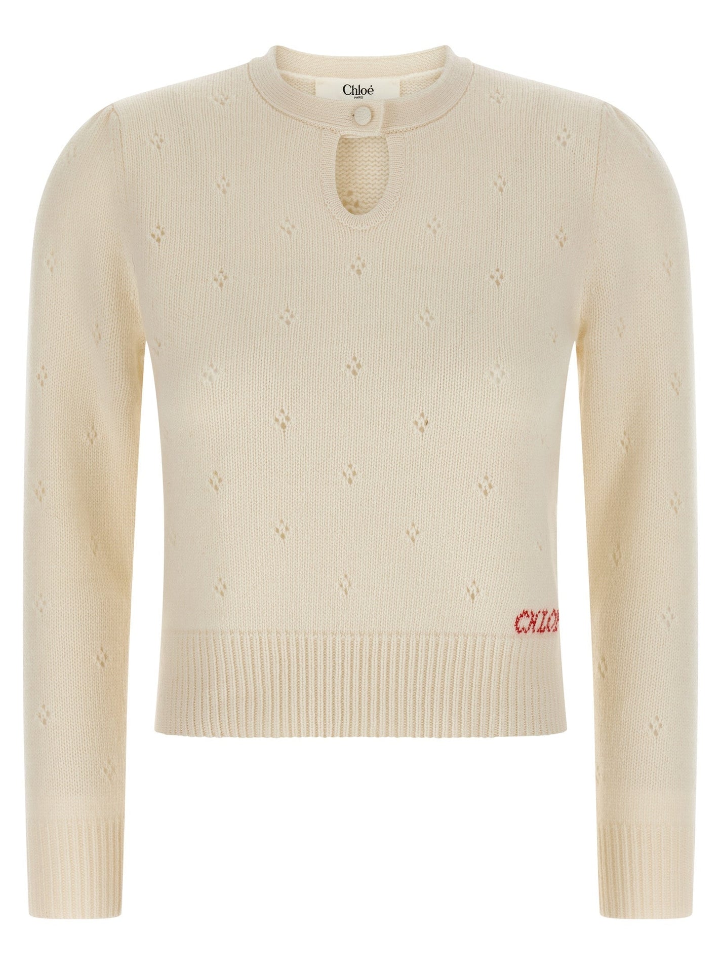 CHLOÉ - CHLOÉ - Jacquard logo sweater - Women’s Knitwear