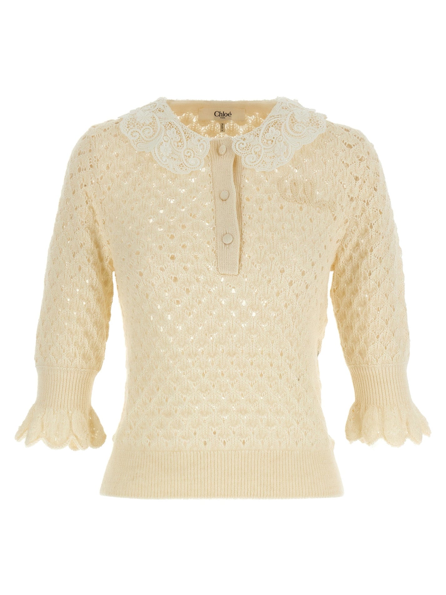 CHLOÉ - CHLOÉ - Pointelle knit - Women’s Knitwear