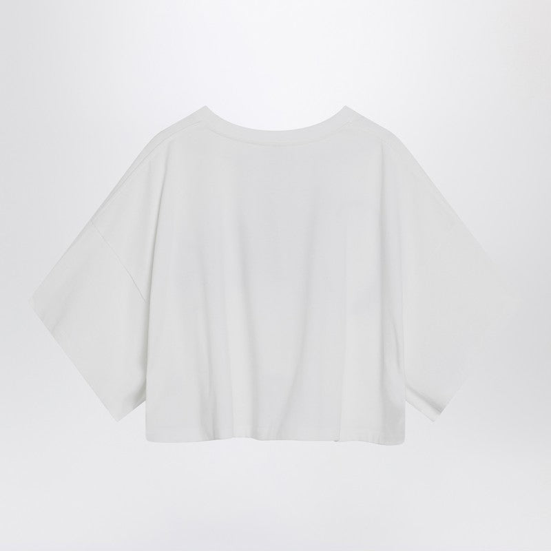 Chloé - Chloé White boxy T-shirt with logo print - Women’s Tops