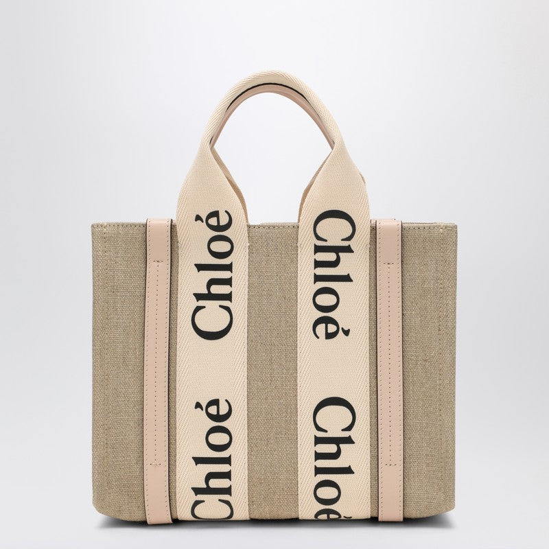 Chloé - Chloé Woody little bag in beige canvas - General