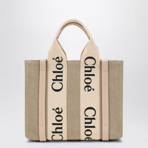 Chloé - Chloé Woody little bag in beige canvas - General