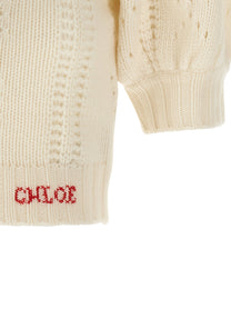 CHLOÉ - CHLOÉ - Jacquard logo cardigan - Women’s Knitwear