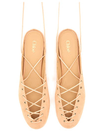 CHLOE’ - Chloe’ Ballerina ’Ghillies’ - Woman-&gt;FOOTWEAR-&gt;FLATS