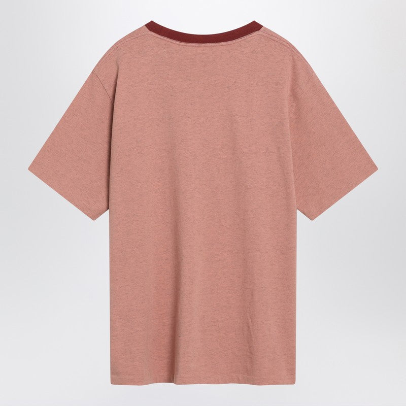 Chloé - Chloé Pink cotton T-shirt with logo - Topwear