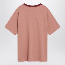 Chloé - Chloé Pink cotton T-shirt with logo - Topwear