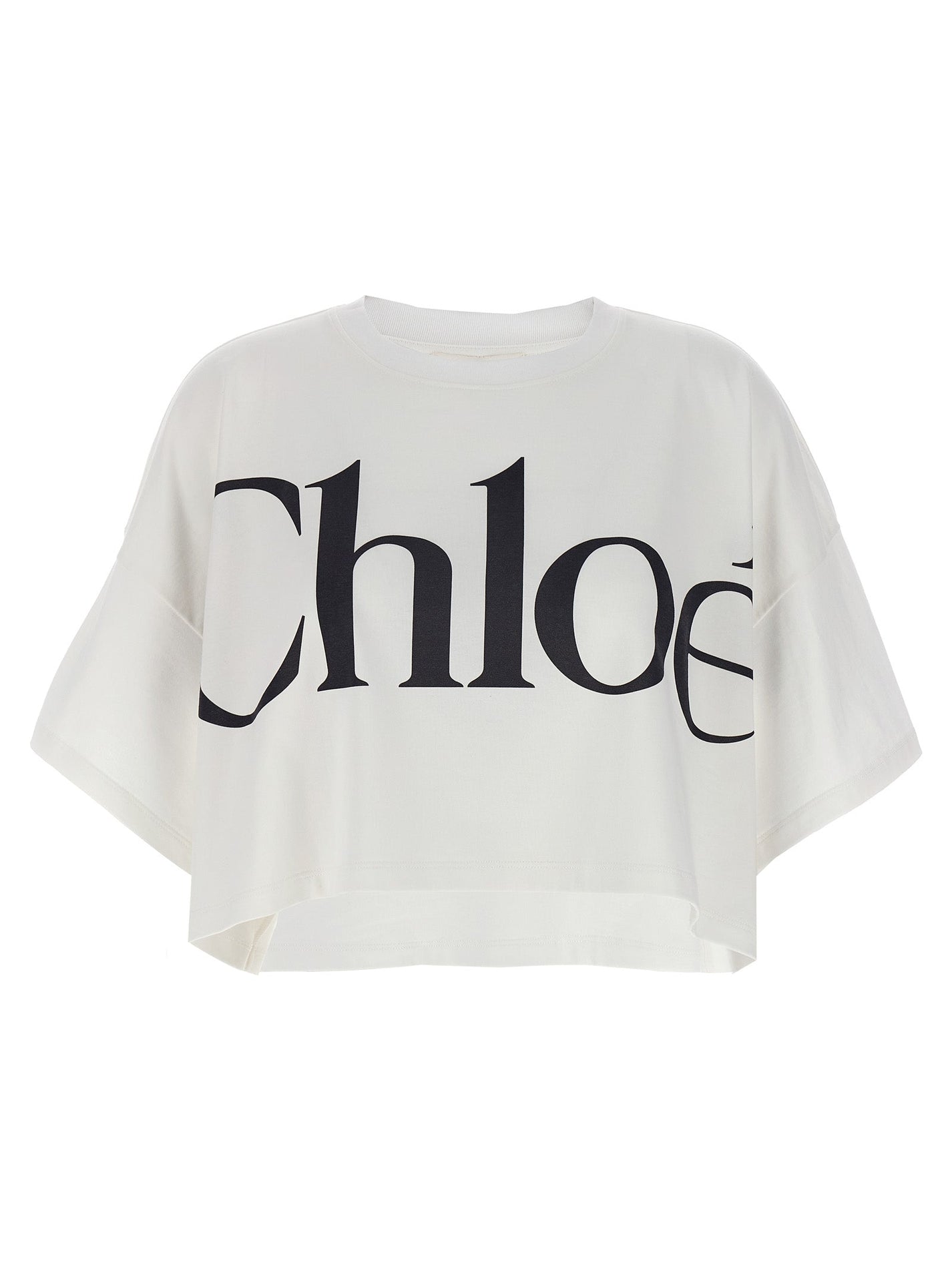 CHLOÉ - CHLOÉ - Logo crop T-shirt - Women’s Tops