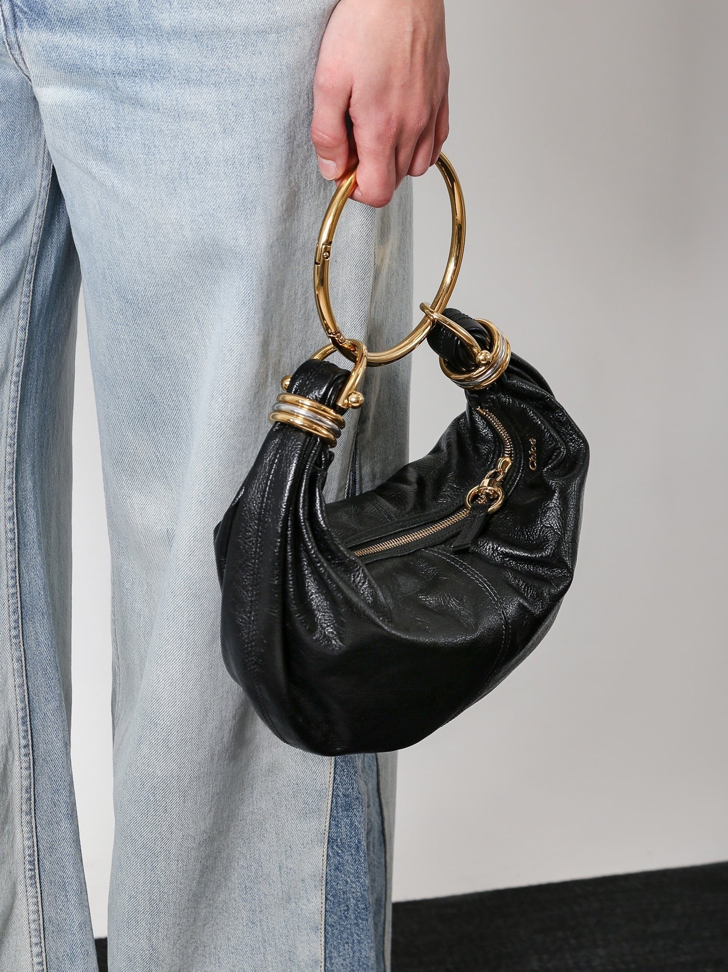 CHLOE’ - Chloe’ Bracelet Hobo Leather Bag - Woman-&gt;Bags-&gt;Handbags