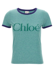 CHLOÉ - CHLOÉ - Logo print T-shirt - Women’s Top