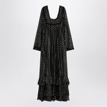 Chloé - Chloé Maxi black dress with lightweight silk ruffles - Dresses