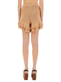 CHLOE’ - Crochet Knit Mini Shorts - Home-&gt;Woman-&gt;Clothing-&gt;Shorts