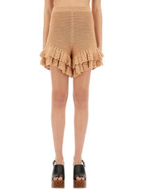 CHLOE’ - Crochet Knit Mini Shorts - Home-&gt;Woman-&gt;Clothing-&gt;Shorts
